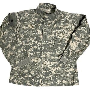 US Army Combat Uniform Jacket Men's Medium Regular Rip Stop Digital Camouflage
